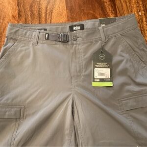 REI Sahara Convertible Pants in medium gray.